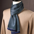 Men's Scarf Mulberry Silk Double Layer Polka Dot