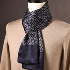 Men's Scarf Mulberry Silk Double Layer Polka Dot