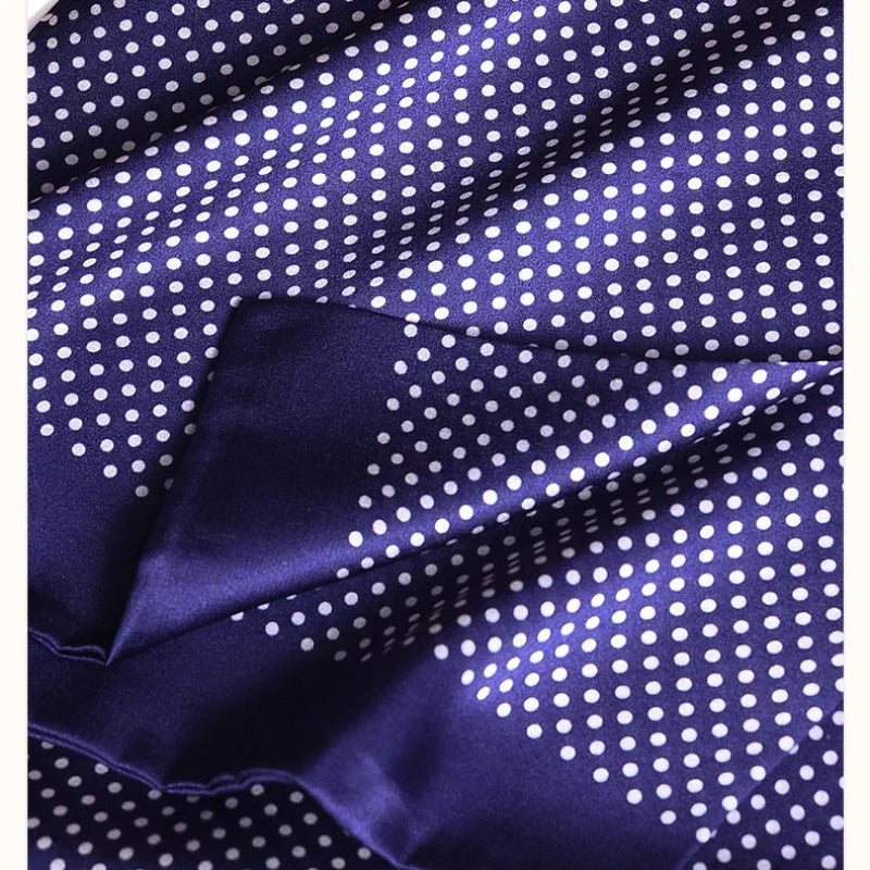Men's Scarf Mulberry Silk Double Layer Polka Dot
