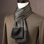Men's Scarf Mulberry Silk Double Layer Polka Dot
