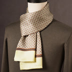 Men's Scarf Mulberry Silk Double Layer Polka Dot
