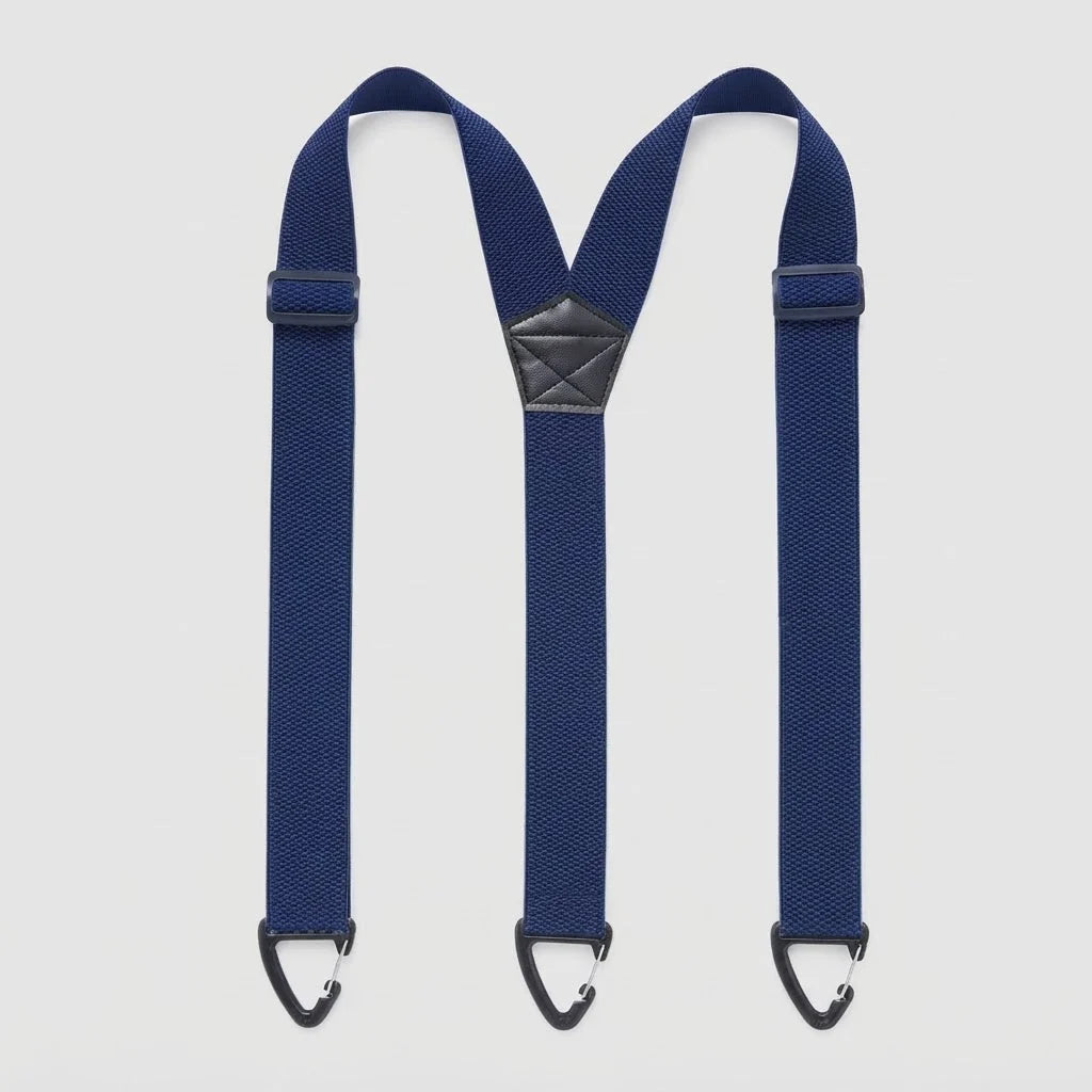 Men's Suspenders Adjustable Elastic Straps & Carabiner Hooks
