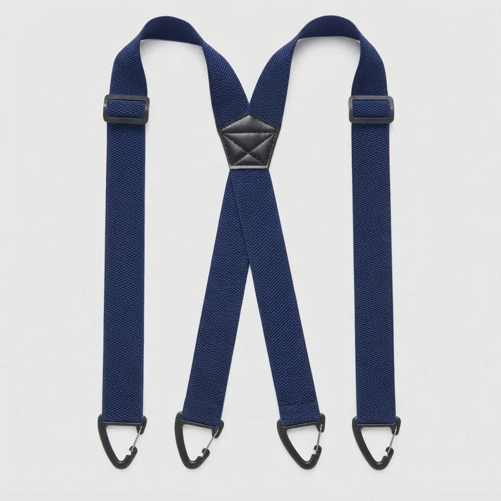 Men's Suspenders Adjustable Elastic Straps & Carabiner Hooks