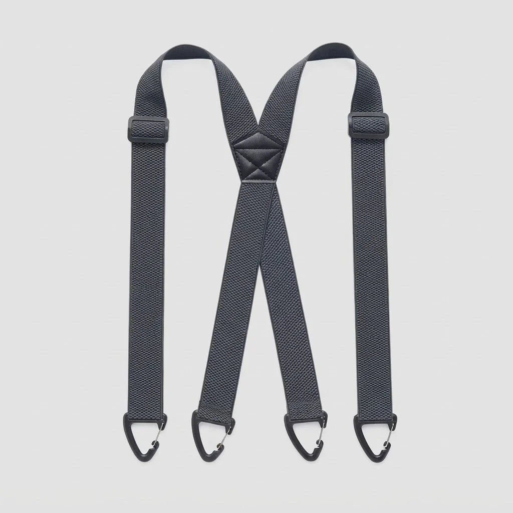 Men's Suspenders Adjustable Elastic Straps & Carabiner Hooks