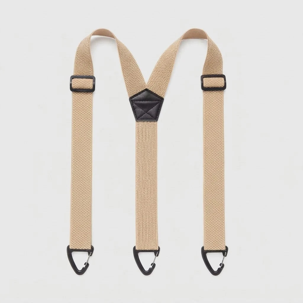 Men's Suspenders Adjustable Elastic Straps & Carabiner Hooks