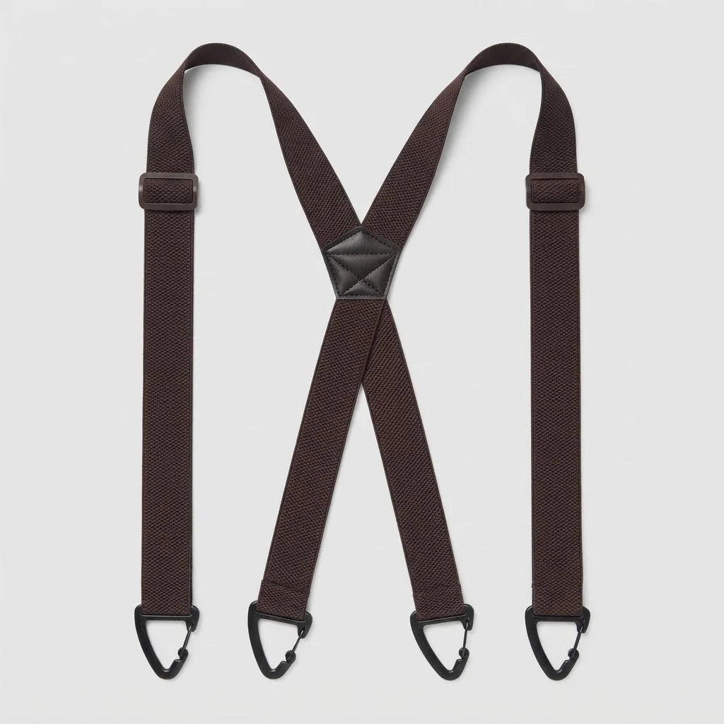 Men's Suspenders Adjustable Elastic Straps & Carabiner Hooks