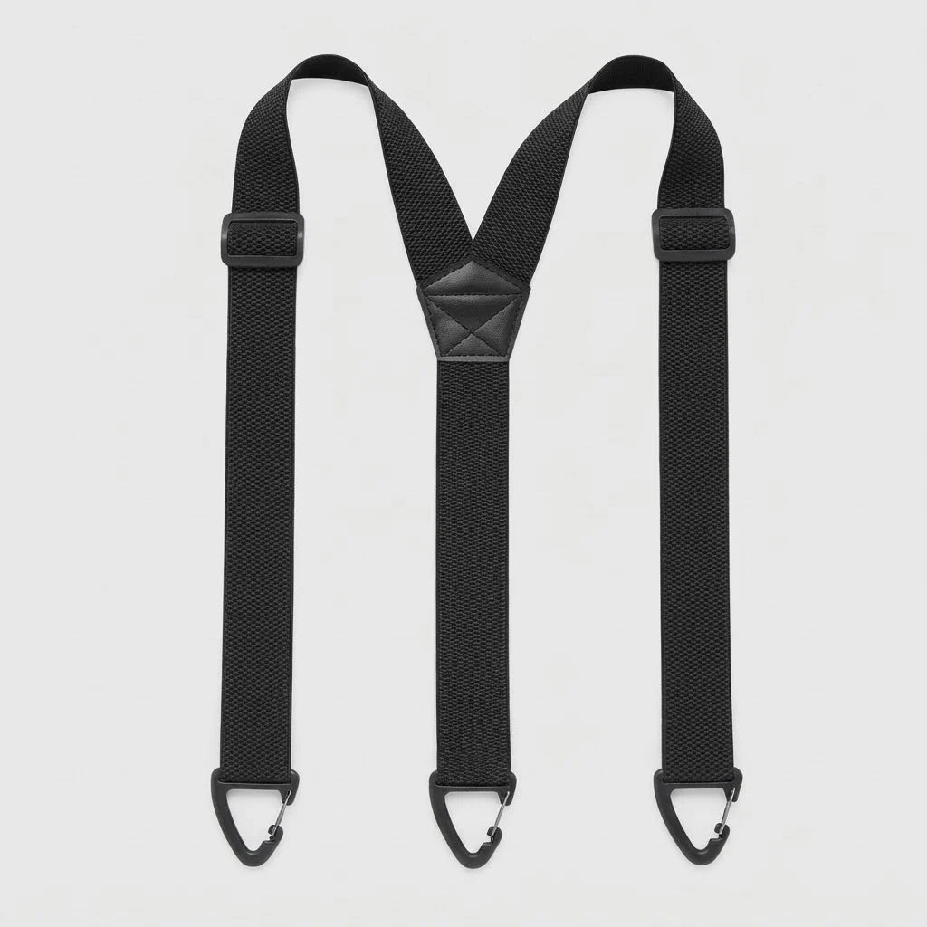 Men's Suspenders Adjustable Elastic Straps & Carabiner Hooks