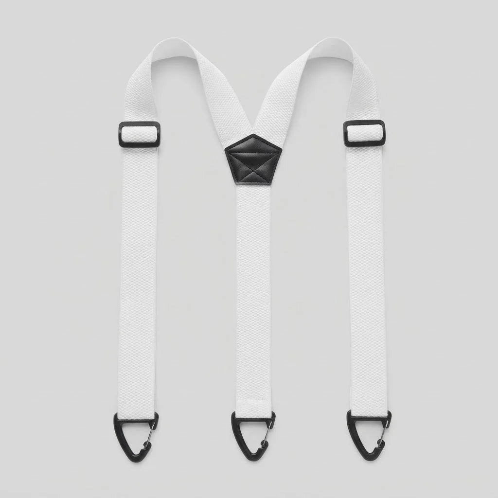Men's Suspenders Adjustable Elastic Straps & Carabiner Hooks