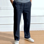 Men’s Trousers Slim Fit Elastic Waistband Drawstring
