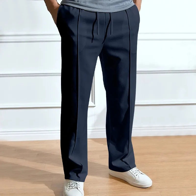 Men’s Trousers Slim Fit Elastic Waistband Drawstring