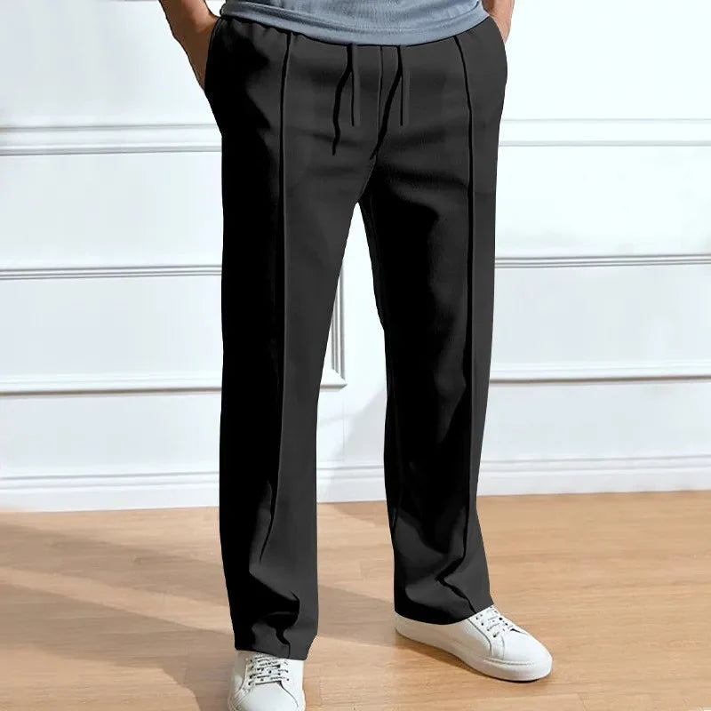 Men’s Trousers Slim Fit Elastic Waistband Drawstring