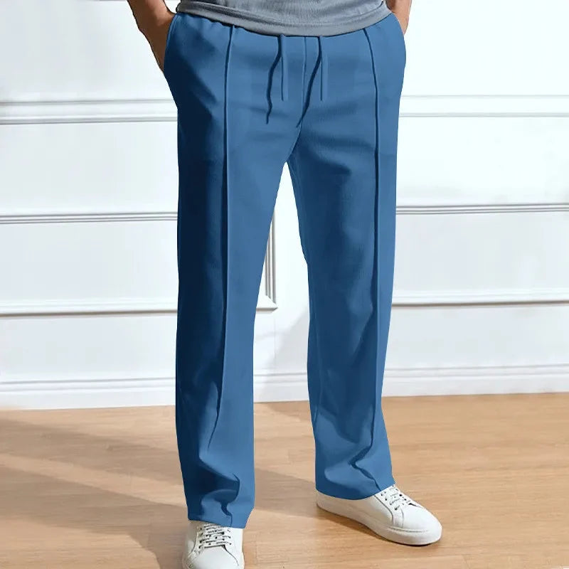 Men’s Trousers Slim Fit Elastic Waistband Drawstring