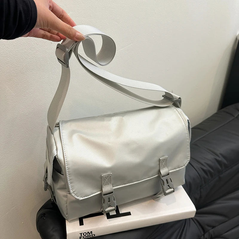 Messenger Bag Water-Resistant Multiple Compartments Adjustable Strap