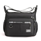 Messenger Bag Weather-Resistant Multiple Zippered Compartments Adjustable Shoulder Strap