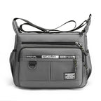 Messenger Bag Weather-Resistant Multiple Zippered Compartments Adjustable Shoulder Strap