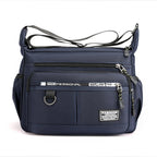 Messenger Bag Weather-Resistant Multiple Zippered Compartments Adjustable Shoulder Strap