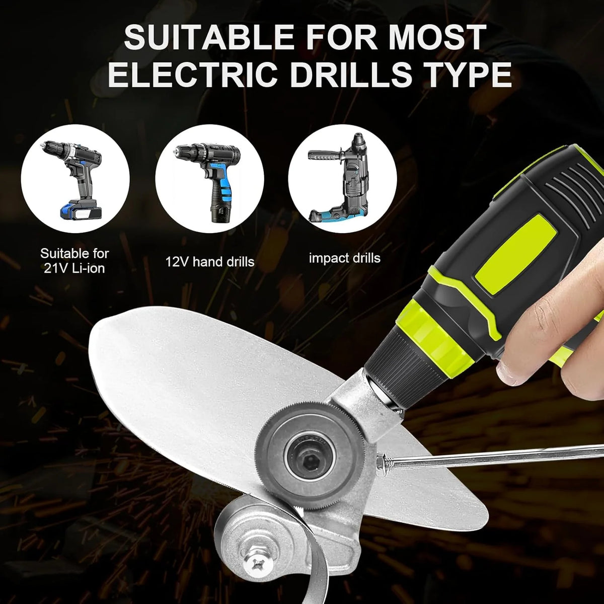Metal Cutting Attachment Burr-Free Protective Cover Fits Most Drills