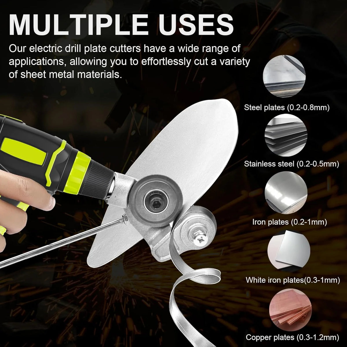 Metal Cutting Attachment Burr-Free Protective Cover Fits Most Drills