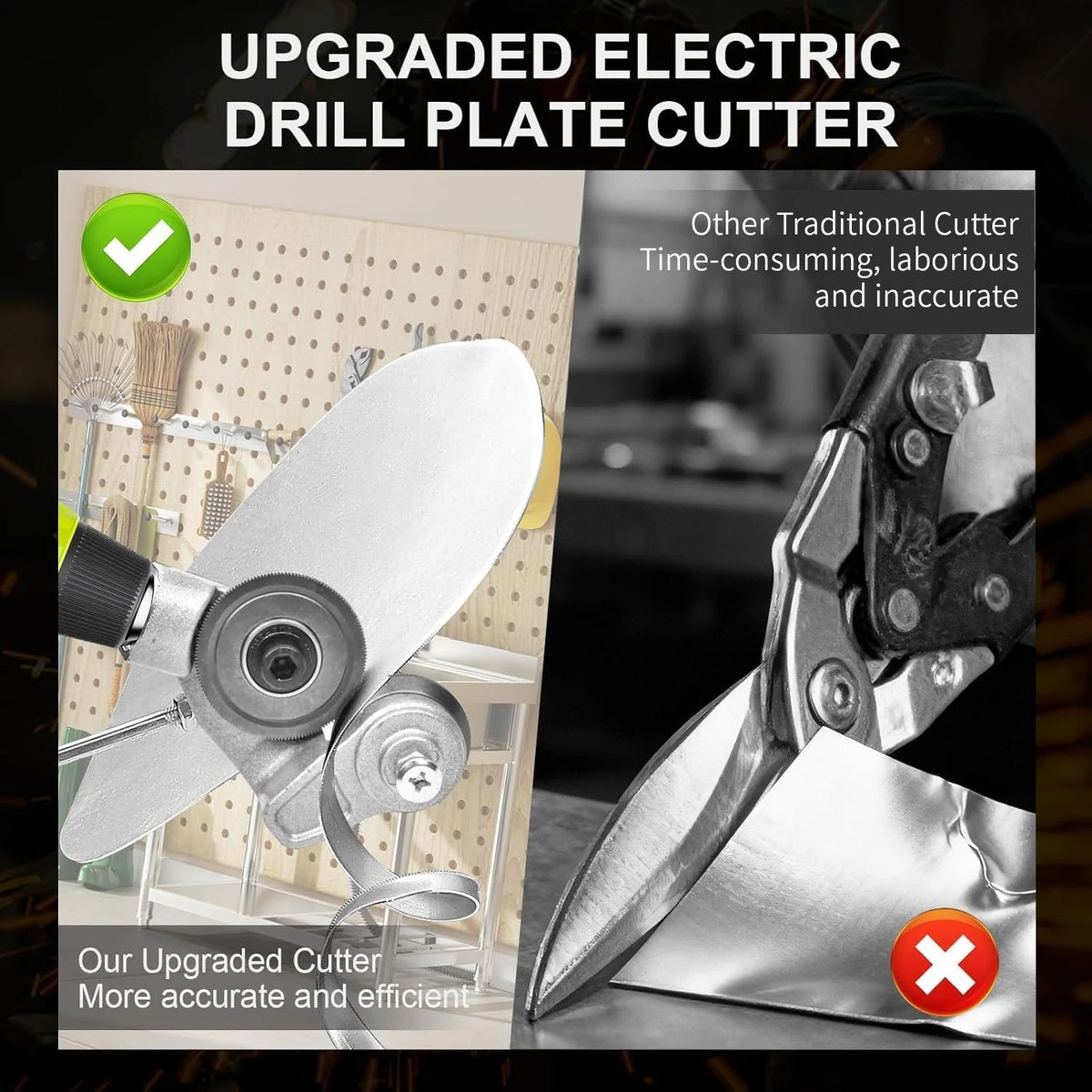 Metal Cutting Attachment Burr-Free Protective Cover Fits Most Drills