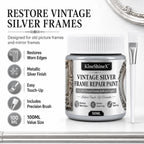 Metal Refinishing Paste Metallic Gold Water-Resistant With Brush