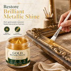 Metal Refinishing Paste Metallic Gold Water-Resistant With Brush