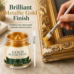 Metal Refinishing Paste Metallic Gold Water-Resistant With Brush