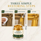 Metal Refinishing Paste Metallic Gold Water-Resistant With Brush