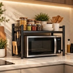 Microwave Shelf Expandable Space-Saving Kitchen Storage