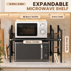 Microwave Shelf Expandable Space-Saving Kitchen Storage