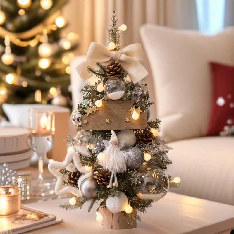 Mini Christmas Tree Battery-Powered String Lights Tabletop Decor