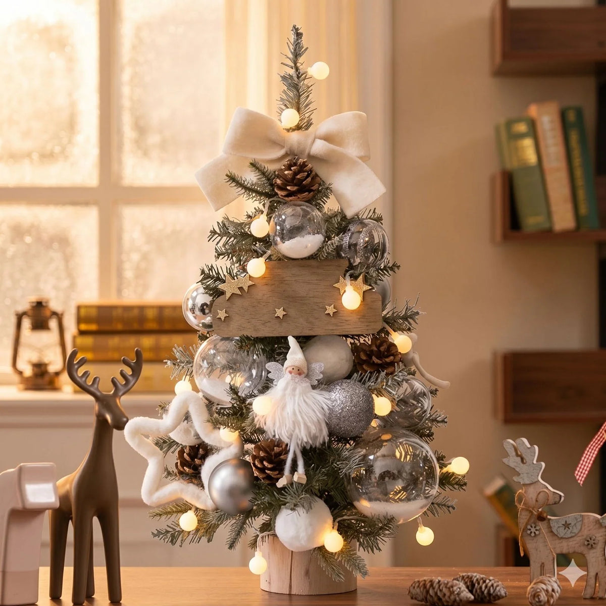 Mini Christmas Tree Battery-Powered String Lights Tabletop Decor