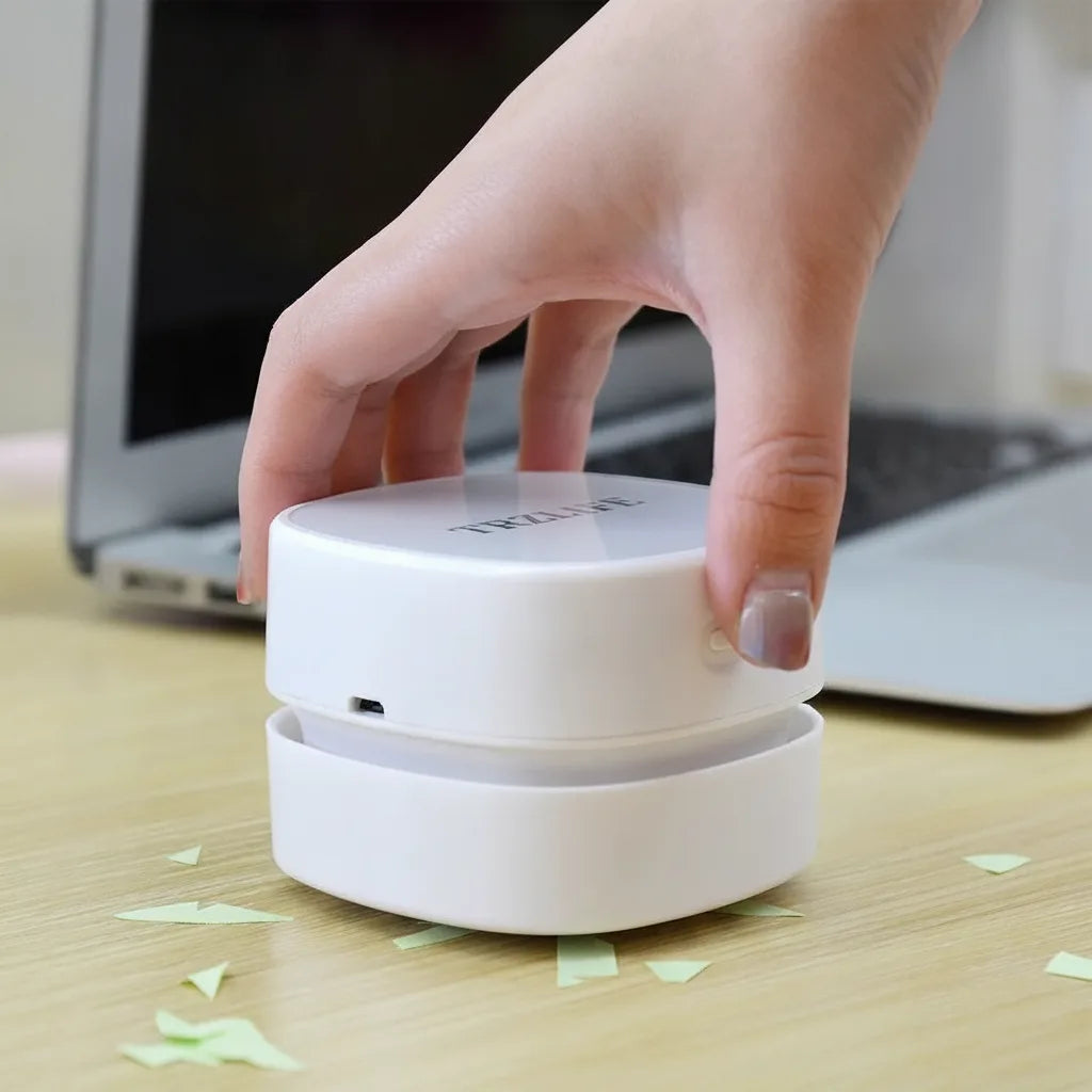 Mini Desktop Vacuum 360-Degree Suction Cordless & Quiet