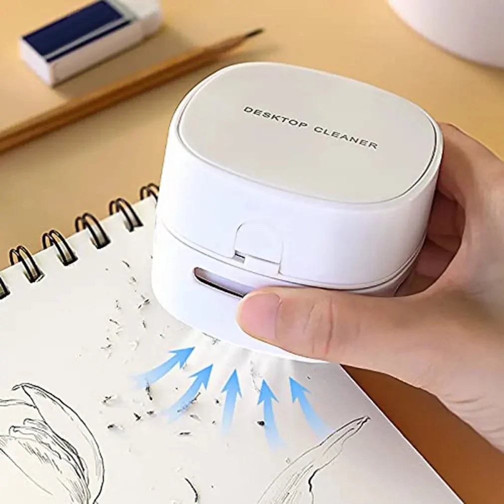 Mini Desktop Vacuum 360-Degree Suction Cordless & Quiet
