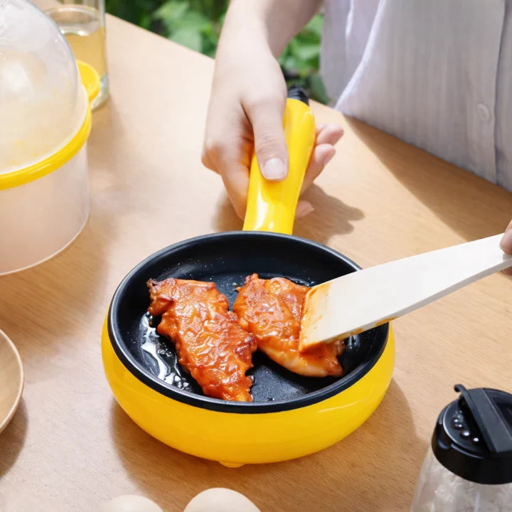 Mini Electric Frying Pan Fast-Heating Non-Stick Automatic Shut-Off