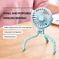 Mini Fan Flexible Tripod USB Powered 3-Speed Night Light