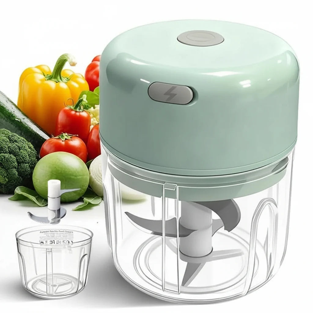 Mini Food Chopper USB Rechargeable One Touch