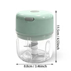 Mini Food Chopper USB Rechargeable One Touch