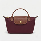 Mini Handbag Structured Polyamide Leather Trim Removable Strap