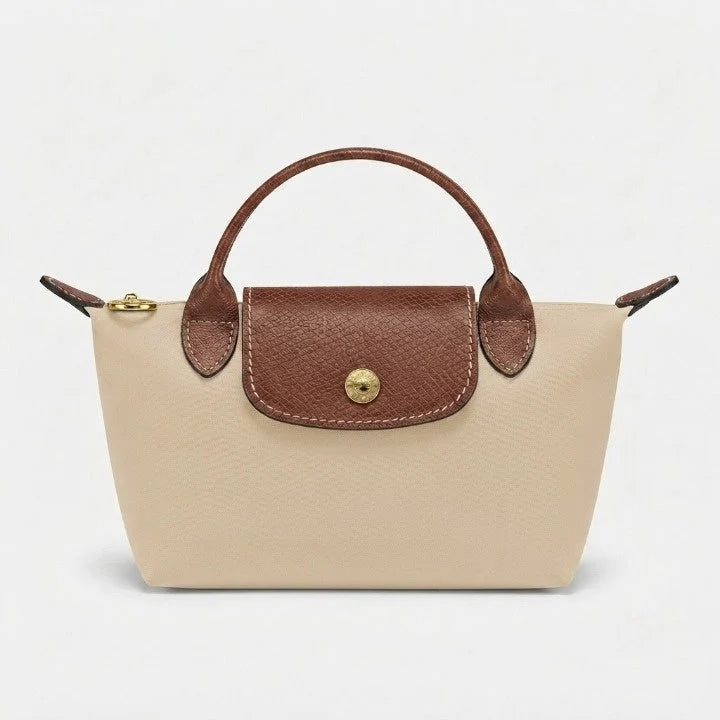 Mini Handbag Structured Polyamide Leather Trim Removable Strap