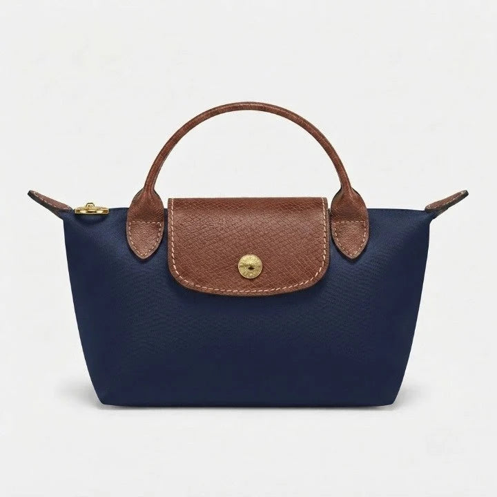 Mini Handbag Structured Polyamide Leather Trim Removable Strap