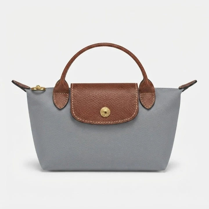 Mini Handbag Structured Polyamide Leather Trim Removable Strap