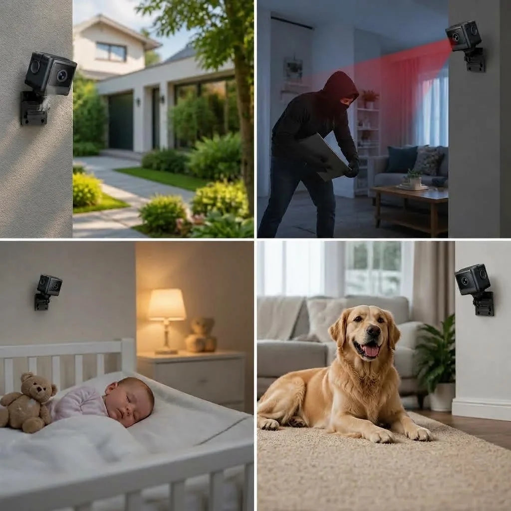 Mini Security Camera 1080P Night Vision & Motion Alerts