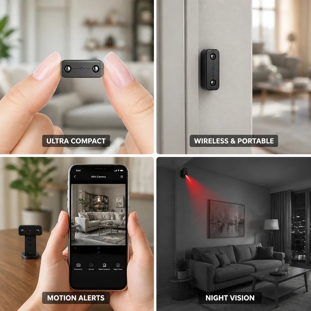 Mini Security Camera Full HD Night Vision Motion Detection