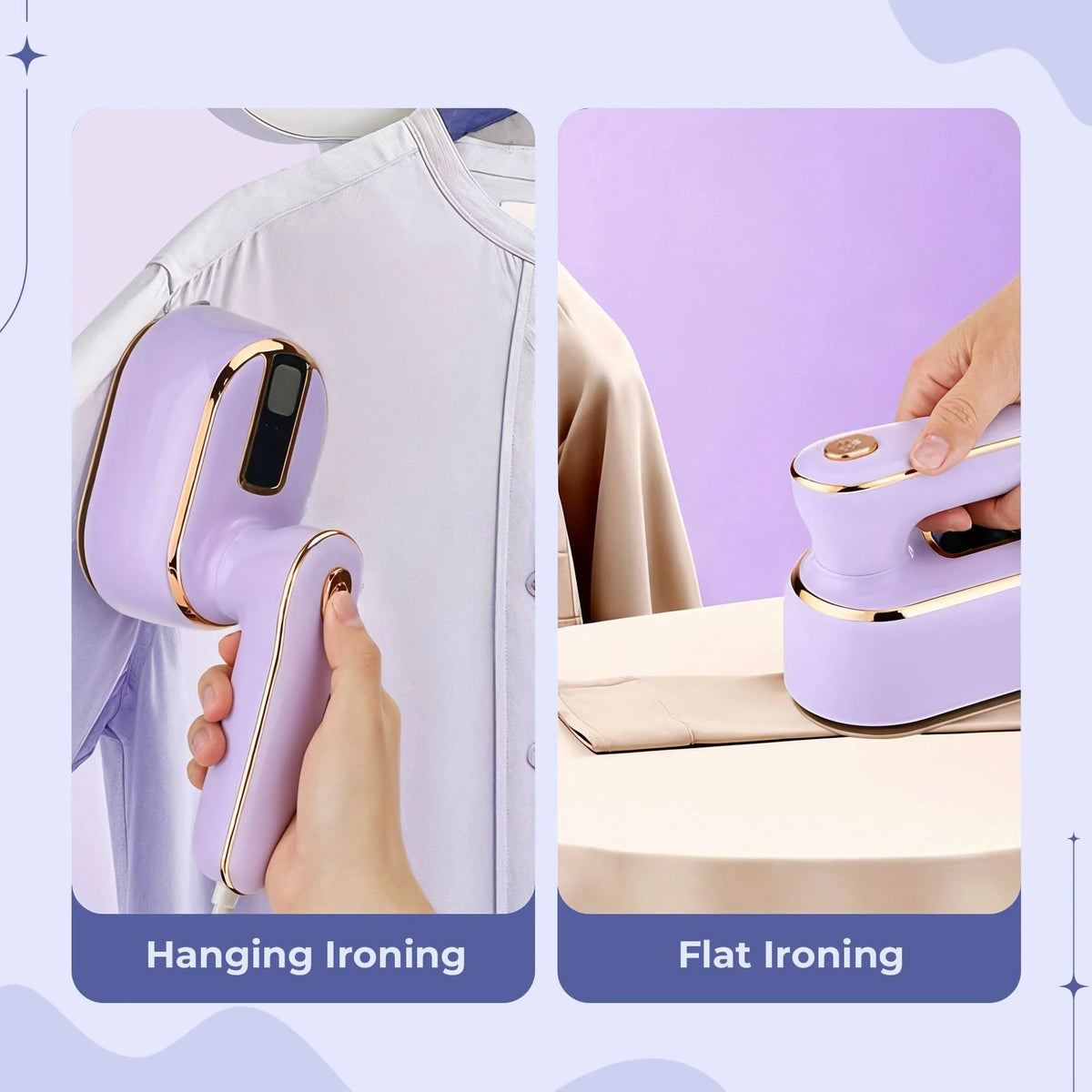 Mini Steam Iron Rapid Steam Titanium Soleplate Travel Friendly