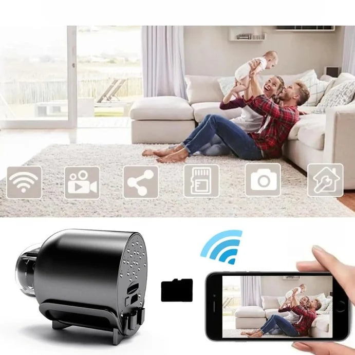 Mini Surveillance Camera 4K Ultra HD 360 Degree MicroSD