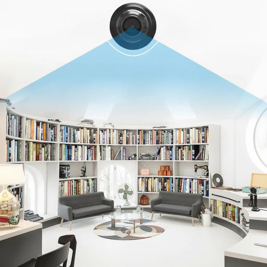 Mini Surveillance Camera 4K Ultra HD 360 Degree MicroSD