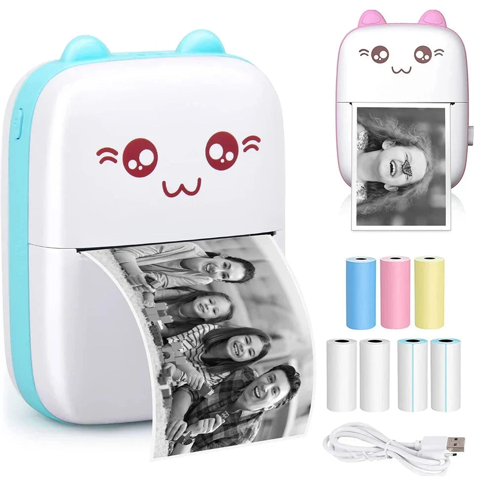 Mini Thermal Printer Ink-Free Bluetooth Pocket-Sized