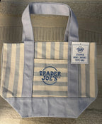 Mini Tote Bags Striped Canvas Set of 4