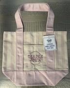 Mini Tote Bags Striped Canvas Set of 4