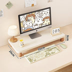 Monitor Riser Solid Wood Tiered Storage Cable Management